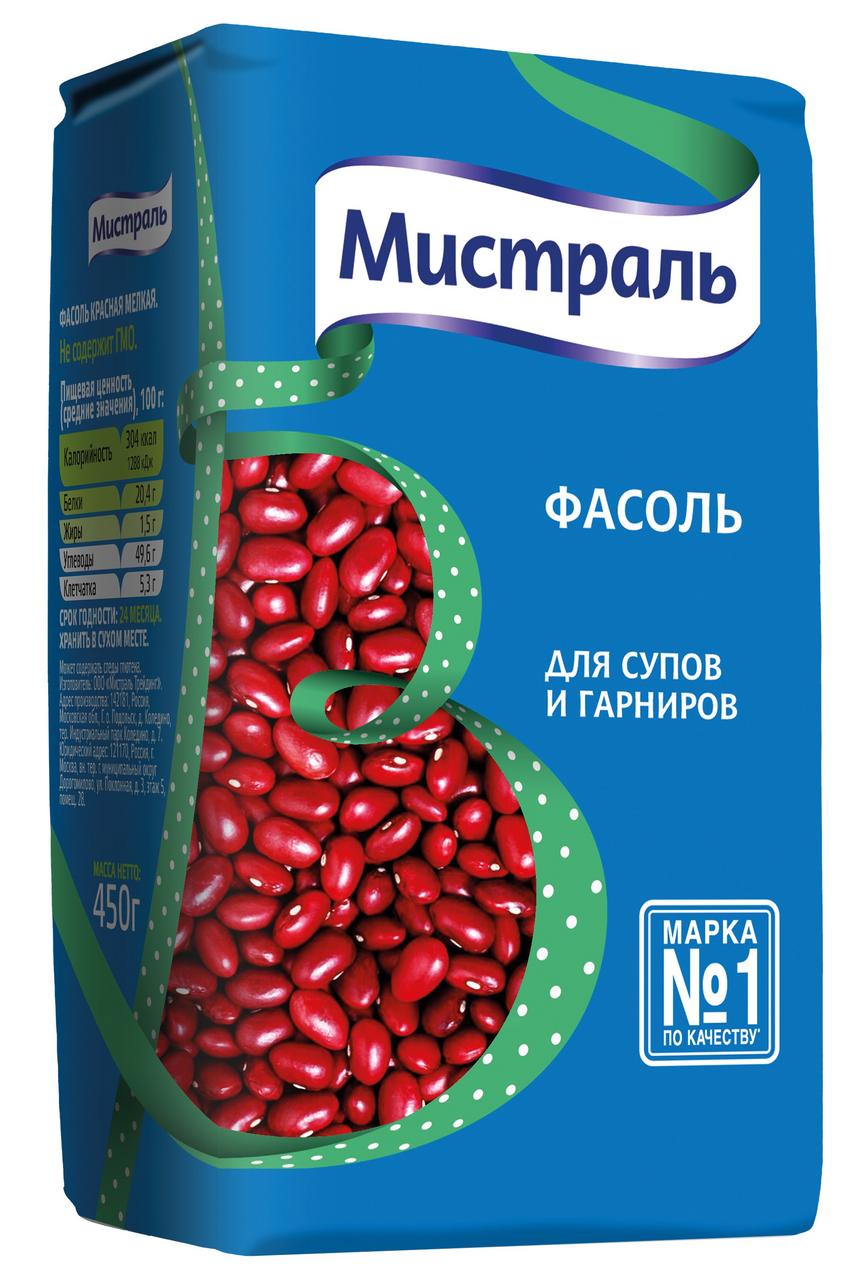 МИСТРАЛЬ Фасоль Мистраль красная, 450г
